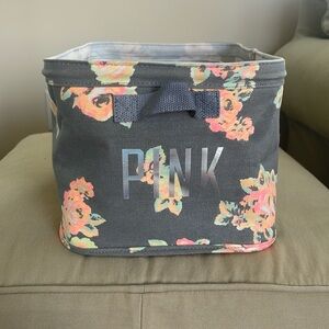 Set of 2 Rare Victoria’s Secret Pink canvas storage bins from dorm collection